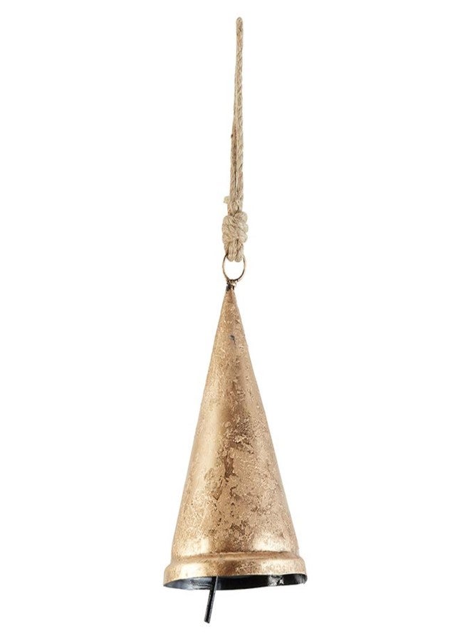 47th & Main Rustic Hanging Bells Gold Vintage Bell for Décor, Large, Cone - Image 1
